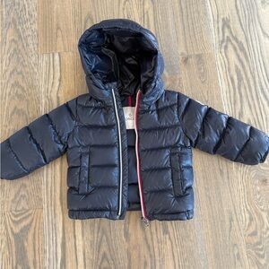 Moncler Navy Puffer Jacket with Hood